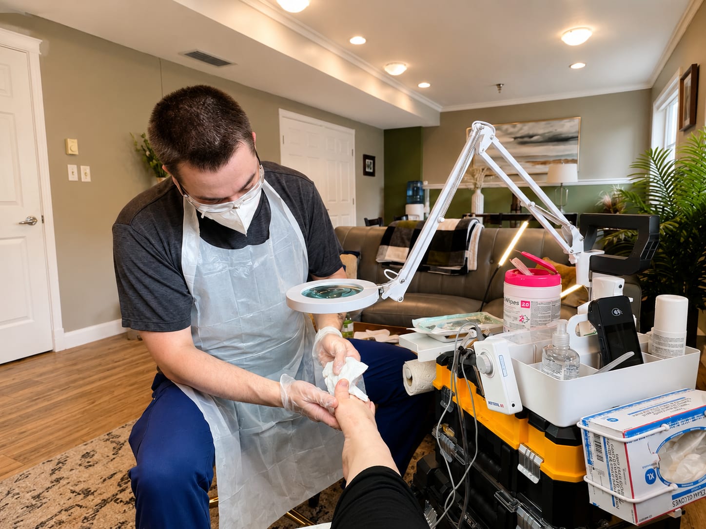 Compassionate in-home nursing foot care
